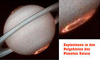 das Glhen an den Polen, durch gewaltige Luftentzndungen  (NASA)